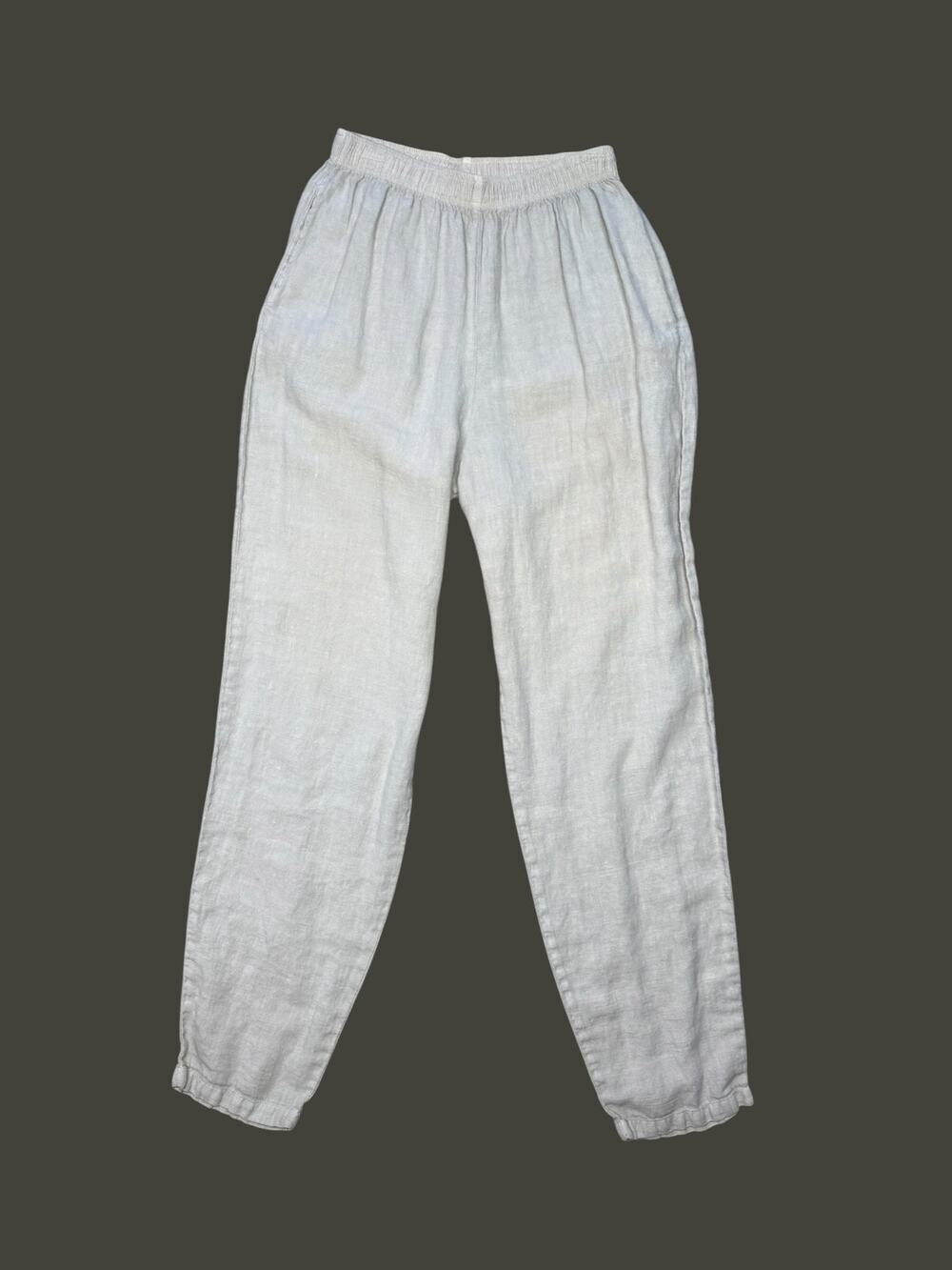 Vintage 100% Linen Garron Tapered Pants Size Medium